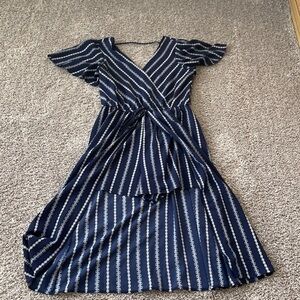 HeArt and Soul Womens Front Tie Walk-Through Romper Size L